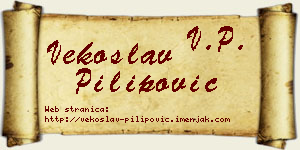 Vekoslav Pilipović vizit kartica